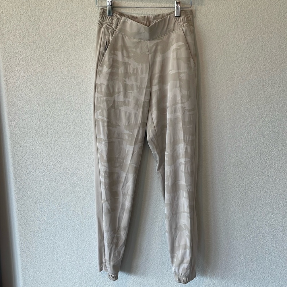 Athleta Beige Camo Track Pants